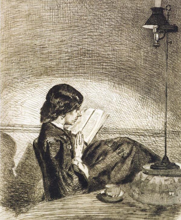 Mujer lectora, década de 1920.