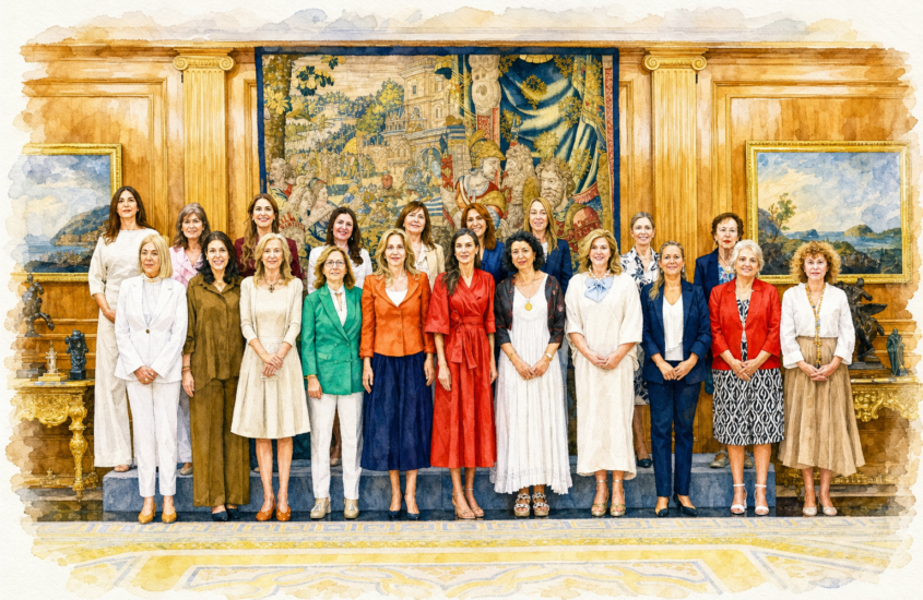 Una dominicana en La Zarzuela: Michelle Ortiz llevó la voz del empresariado femenino ante la Reina Letizia