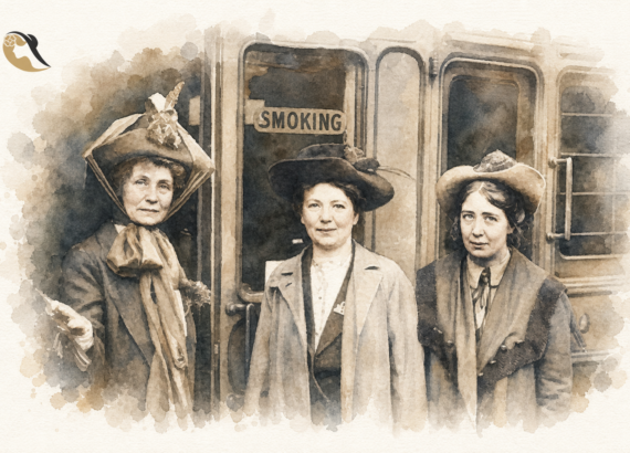 Emmeline y sus hijas, Christabel y Sylvia.