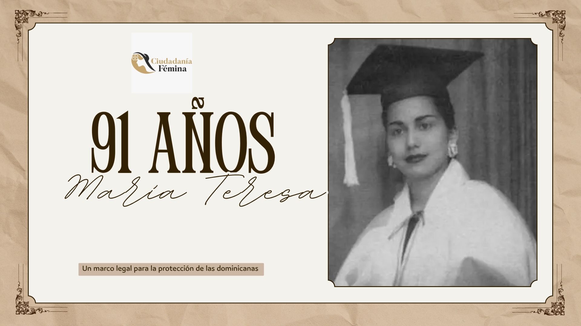 María Teresa Mirabal no debe ser recordada hoy, cuando cumpliría 91 años, como una víctima pasiva ni como una figura decorativa del altar patrio. Agrimensora, matemática, madre joven y militante activa del Movimiento Revolucionario 14 de Junio